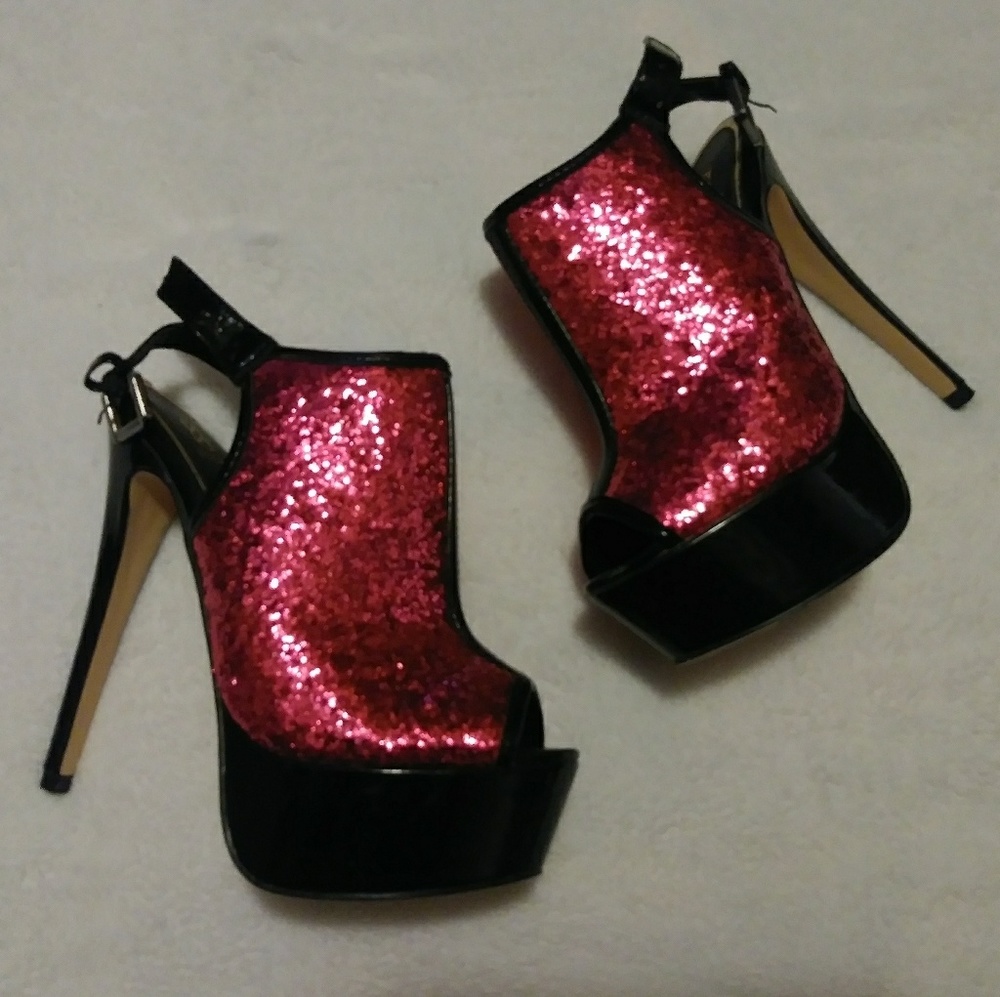 Pink Glitter Heels